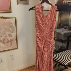 Scotch & Soda Red Checkered Backless Dress